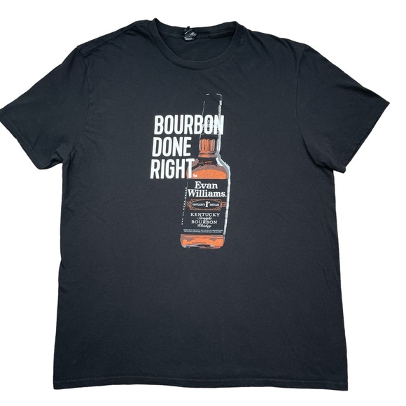 Evan Williams Bourbon Whiskey Kentucky Bottle Logo Graphic Men’s t-shirt size XL - Picture 1 of 6